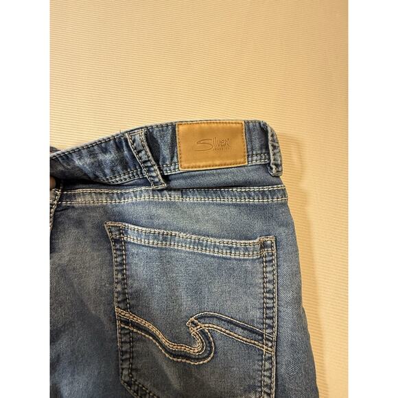 Silver Jeans Co Men’s Relaxed Fit Straight Leg Denim Jeans Blue 42x30 - Picture 4 of 10